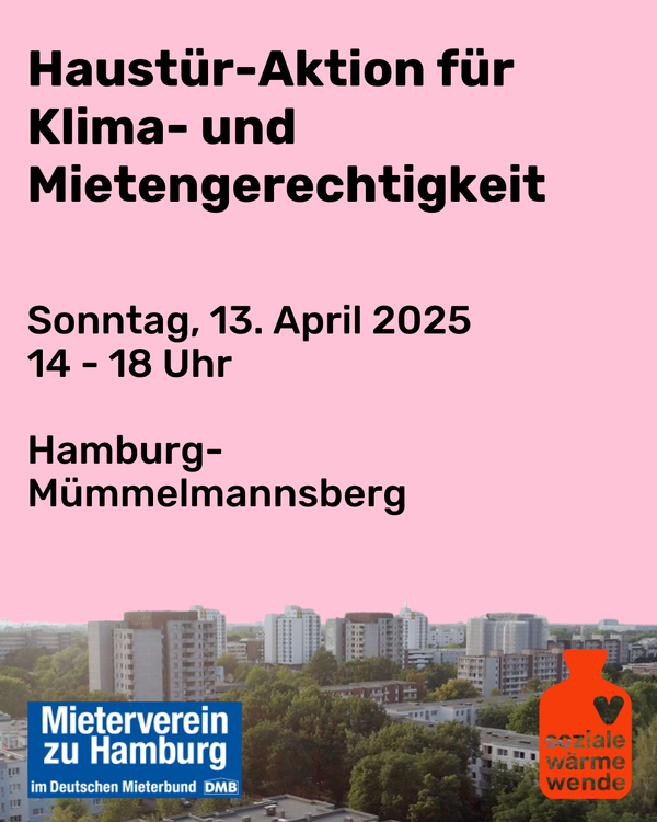 💚 So, 13. April 2025: Haustür-Aktion für Klima und Mieten